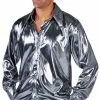 Overig Blouse Folie Metallic Zilver -Goedkope Feest Pracht Winkel blouse folie metallic zilver