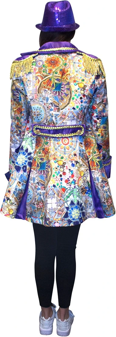 Carnavalsland Carnavalsjas Diamanten-Paars Lang Voor Dames 7 Carnavalsland Carnavalsjas Diamanten-Paars Lang Voor Dames - Afbeelding 5