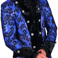 Overig Carnavalsjas Heren Sequin Flower Blauw -Goedkope Feest Pracht Winkel carnavalsjas heren sequin flower blauw 3