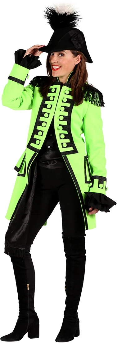Overig Carnavalsjas Nelson Lime Groen Luxe Voor Dames 4 Overig Carnavalsjas Nelson Lime Groen Luxe Voor Dames - Afbeelding 2