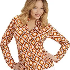 Overig Dames Disco Blouse Seventies Groovy Ruit