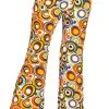 Overig Dames Disco Broek Seventies Cirkels -Goedkope Feest Pracht Winkel dames disco broek seventies cirkels