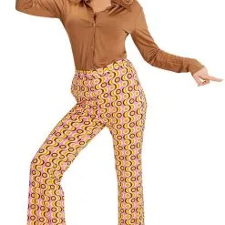 Overig Dames Disco Broek Seventies Groovy Swirl -Goedkope Feest Pracht Winkel dames disco broek seventies groovy swirl voorbeeld 2