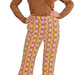 Overig Dames Disco Broek Seventies Groovy Swirl -Goedkope Feest Pracht Winkel dames disco broek seventies groovy swirl voorbeeld