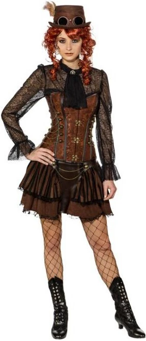Overig Dames Rokje Steampunk Luxe 3 Overig Dames Rokje Steampunk Luxe