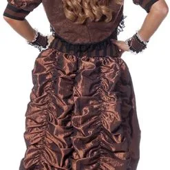 Overig Dames Steampunk Jurk Bruin-Koper Luxe -Goedkope Feest Pracht Winkel dames steampunk jurk bruin koper luxe 3