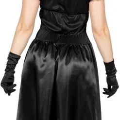 Overig Dames Steampunk Jurk Zwart Luxe -Goedkope Feest Pracht Winkel dames steampunk jurk zwart luxe achterkant