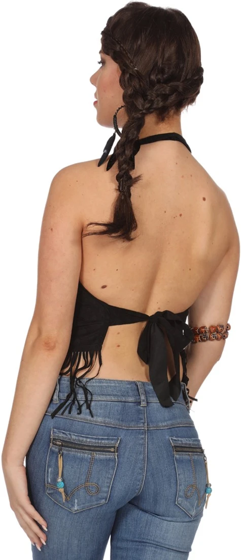 Overig Dames Topje Indiaanse / Hippie Zwart 5 Overig Dames Topje Indiaanse / Hippie Zwart - Afbeelding 3