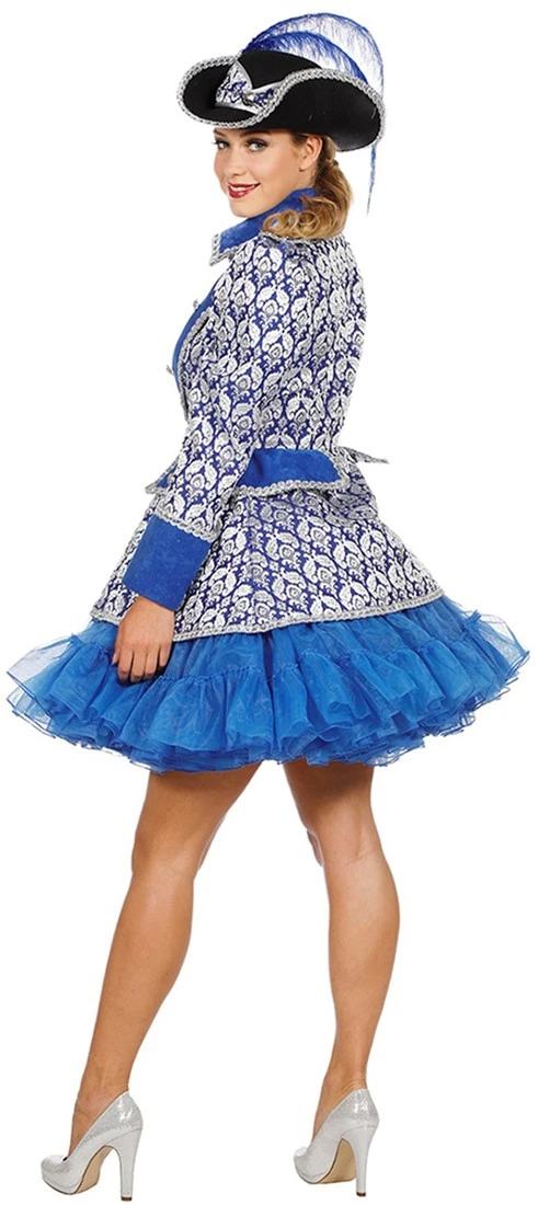 Overig Damesjas Jaquard Blauw/Zilver Luxe 4 Overig Damesjas Jaquard Blauw/Zilver Luxe - Afbeelding 2