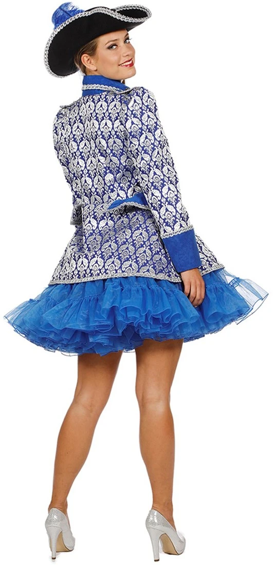 Overig Damesjas Jaquard Blauw/Zilver Luxe 5 Overig Damesjas Jaquard Blauw/Zilver Luxe - Afbeelding 3