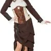 Overig Damesjasje Steampunk Kort Bruin -Goedkope Feest Pracht Winkel damesjasje steampunk kort bruin