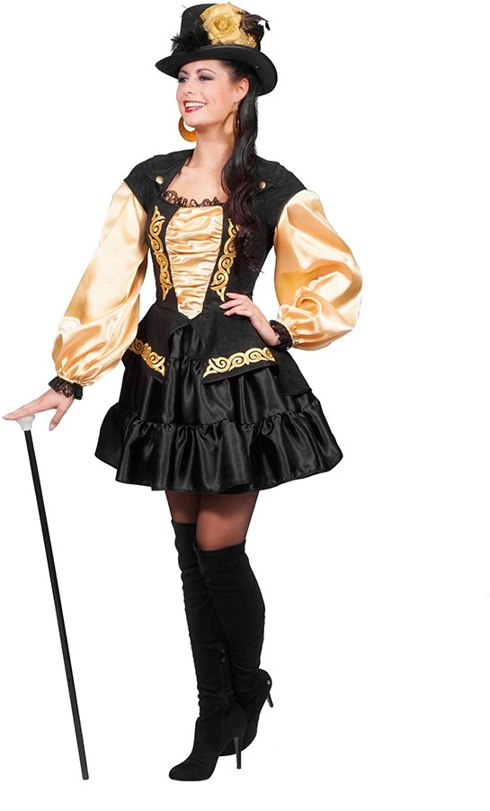 Overig Damesjurk Marquisa Zwart-Goud 3 Overig Damesjurk Marquisa Zwart-Goud