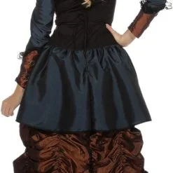 Overig Damesjurk Steampunk Blue Luxe 8 Overig Damesjurk Steampunk Blue Luxe -Goedkope Feest Pracht Winkel damesjurk steampunk blue luxe achterkant