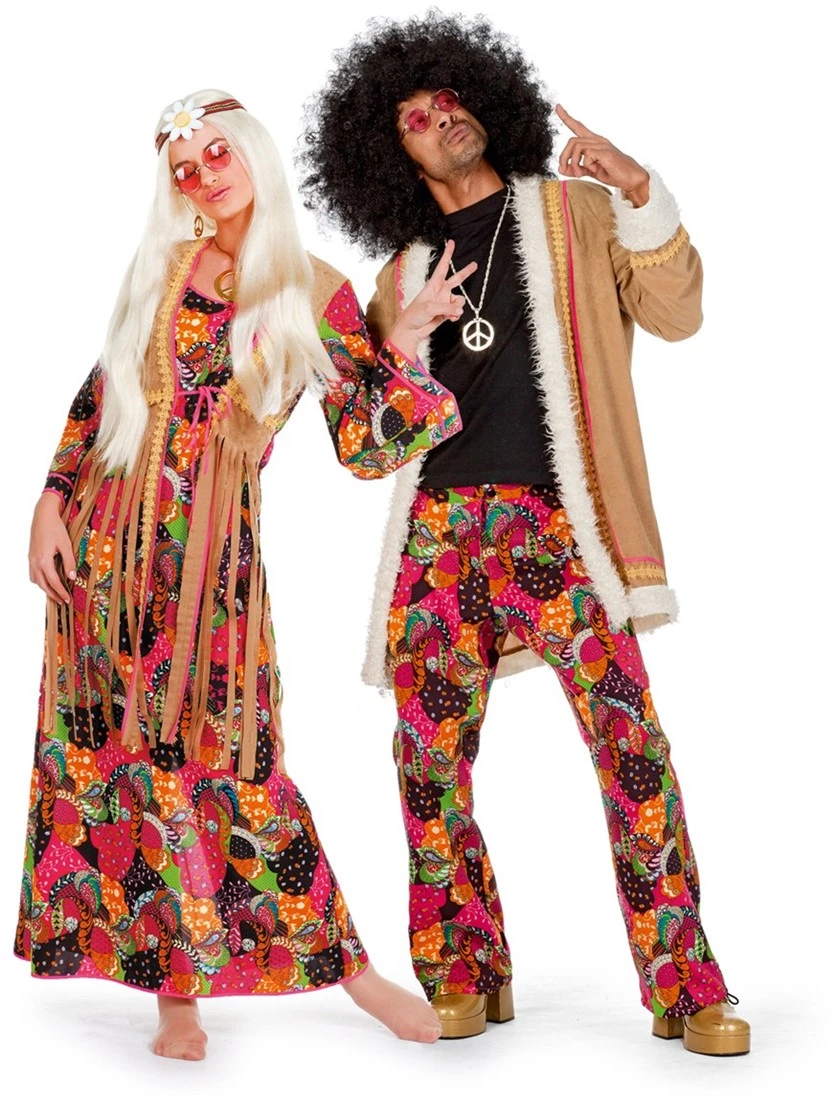 Overig Dameskostuum Hippie Long Flower Lady 4 Overig Dameskostuum Hippie Long Flower Lady - Afbeelding 2