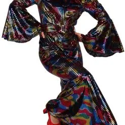 Overig Disco Jumpsuit Black Rainbow -Goedkope Feest Pracht Winkel disco jumpsuit black rainbow 2