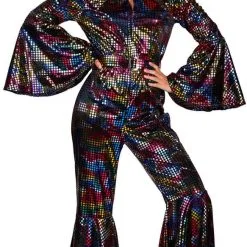 Overig Disco Jumpsuit Black Rainbow