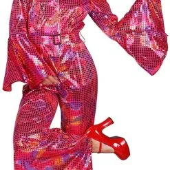 Overig Disco Jumpsuit Pink Rainbow -Goedkope Feest Pracht Winkel disco jumpsuit pink rainbow 2