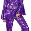 Overig Disco Jumpsuit Purple Rainbow -Goedkope Feest Pracht Winkel disco jumpsuit purple rainbow