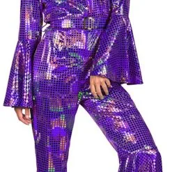 Overig Disco Jumpsuit Purple Rainbow