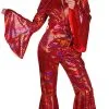 Overig Disco Jumpsuit Red Rainbow -Goedkope Feest Pracht Winkel disco jumpsuit red rainbow