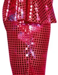 Overig Disco Jumpsuit Red Rainbow -Goedkope Feest Pracht Winkel disco jumpsuit red rainbow zijkant