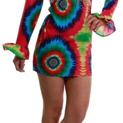 Overig Disco Jurkje Seventies Tye Dye -Goedkope Feest Pracht Winkel disco jurkje seventies tye dye 2