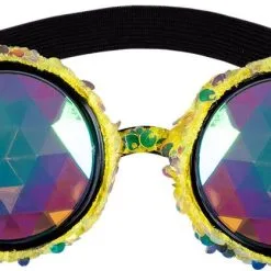 Overig Festival Bril Goud Pailletten Caleidoscoop -Goedkope Feest Pracht Winkel festival bril goud pailletten caleidoscoop product