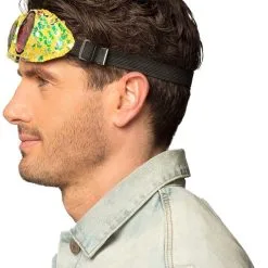 Overig Festival Bril Goud Pailletten Caleidoscoop -Goedkope Feest Pracht Winkel festival bril goud pailletten caleidoscoop zijkant