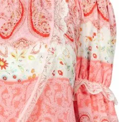 Overig Festival Top Dames Flower Power Roze -Goedkope Feest Pracht Winkel festival top dames flower power roze detail 1