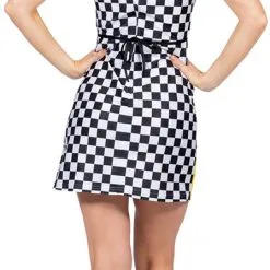 Overig Geblokt Hippie Jurkje Flower Power -Goedkope Feest Pracht Winkel geblokt hippie jurkje flower power achterkant