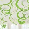 Overig Hangdeco Swirl Groen 12st - 55cm