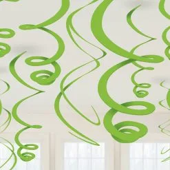 Overig Hangdeco Swirl Groen 12st - 55cm