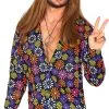 Overig Heren Disco Blouse Seventies Flower Power -Goedkope Feest Pracht Winkel heren disco blouse seventies flower power