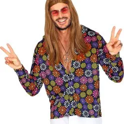 Overig Heren Disco Blouse Seventies Flower Power -Goedkope Feest Pracht Winkel heren disco blouse seventies flower power 2