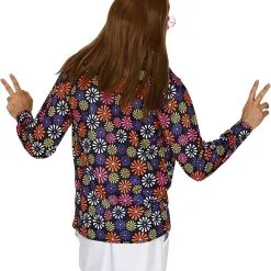 Overig Heren Disco Blouse Seventies Flower Power -Goedkope Feest Pracht Winkel heren disco blouse seventies flower power achterkant