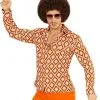 Overig Heren Disco Blouse Seventies Groovy Ruit -Goedkope Feest Pracht Winkel heren disco blouse seventies groovy ruit