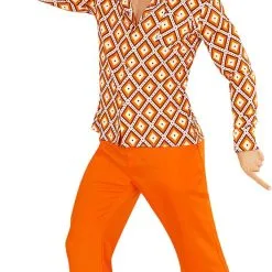 Overig Heren Disco Blouse Seventies Groovy Ruit -Goedkope Feest Pracht Winkel heren disco blouse seventies groovy ruit 2