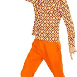 Overig Heren Disco Blouse Seventies Groovy Ruit -Goedkope Feest Pracht Winkel heren disco blouse seventies groovy ruit 3