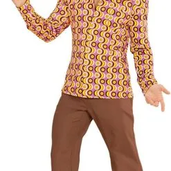Overig Heren Disco Blouse Seventies Groovy Swirl -Goedkope Feest Pracht Winkel heren disco blouse seventies groovy swirl voorbeeld 2