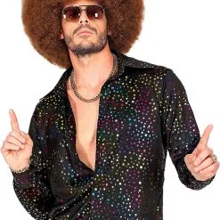 Overig Heren Disco Blouse Seventies Multi Dots -Goedkope Feest Pracht Winkel heren disco blouse seventies multi dots 2
