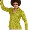 Overig Heren Disco Blouse Seventies Retro Groen -Goedkope Feest Pracht Winkel heren disco blouse seventies retro groen