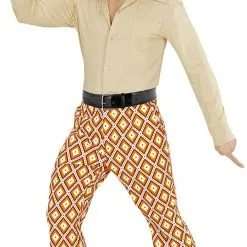 Overig Heren Disco Broek Seventies Groovy Ruit -Goedkope Feest Pracht Winkel heren disco broek seventies groovy ruit 2