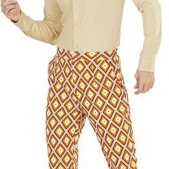 Overig Heren Disco Broek Seventies Groovy Ruit -Goedkope Feest Pracht Winkel heren disco broek seventies groovy ruit 3