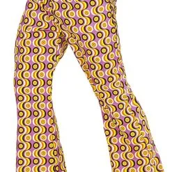 Overig Heren Disco Broek Seventies Groovy Swirl