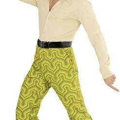 Overig Heren Disco Broek Seventies Retro Groen -Goedkope Feest Pracht Winkel heren disco broek seventies retro groen 2