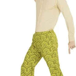 Overig Heren Disco Broek Seventies Retro Groen -Goedkope Feest Pracht Winkel heren disco broek seventies retro groen 3