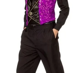 Overig Heren Showvest Paars Luxe -Goedkope Feest Pracht Winkel heren showvest paars luxe 2