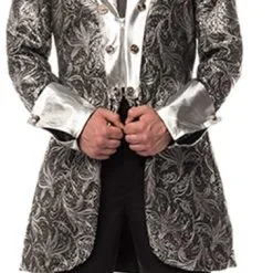 Overig Herenjas Brokaat Luxe Zilver