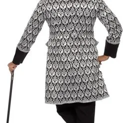 Overig Herenjas Jaquard Zwart/Zilver Luxe -Goedkope Feest Pracht Winkel herenjas jaquard zwart zilver luxe 2