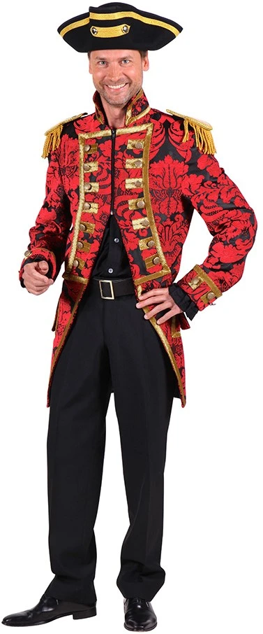 Overig Herenjas Nelson Brokaat Rood/Zwart Luxe 3 Overig Herenjas Nelson Brokaat Rood/Zwart Luxe